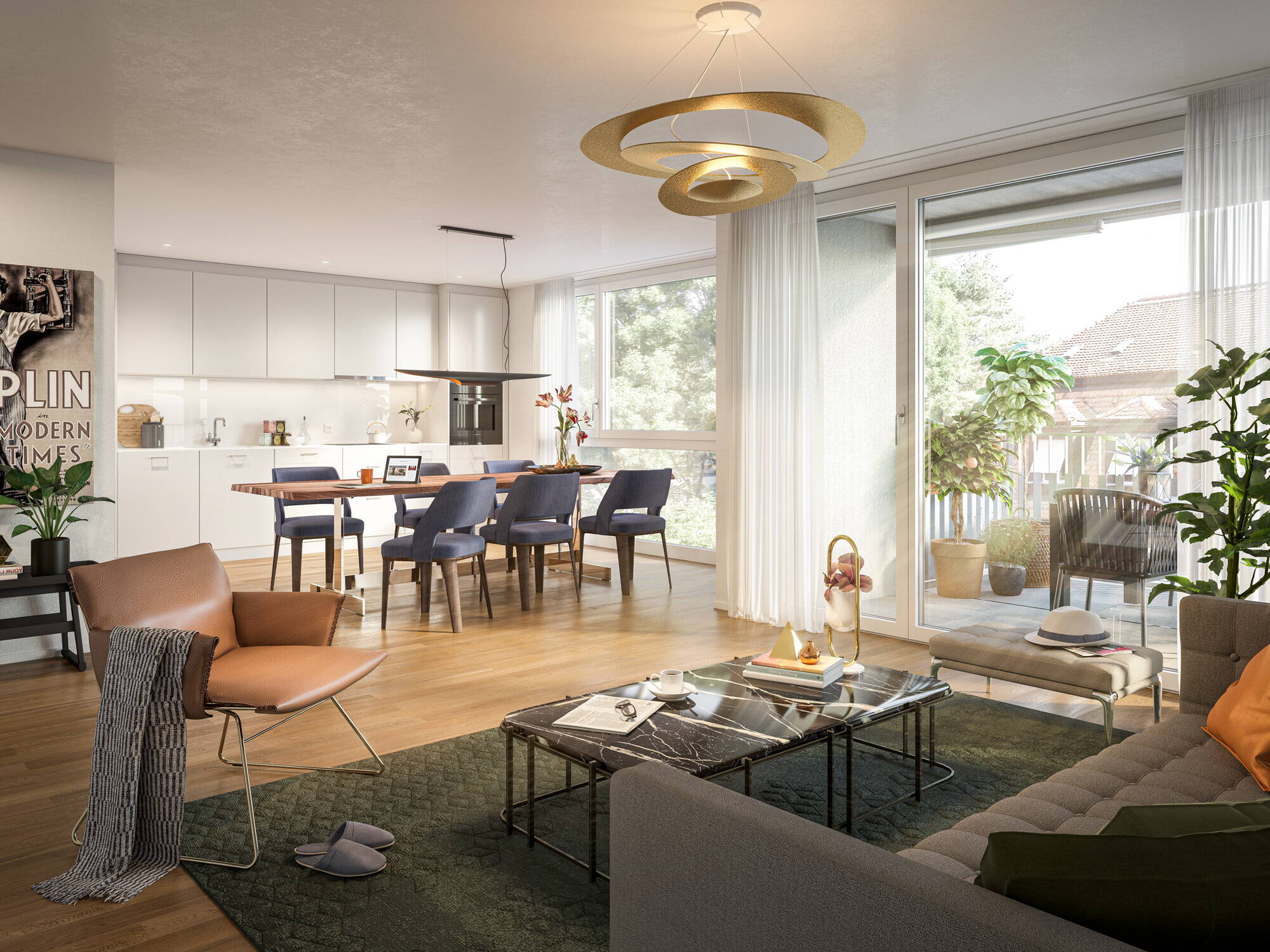 Architekturvisualisierung Innenraum Shilfeld, Innenvisualisierung, 3D Rendering, Immobilienvisualisierungen, MotionPano, virtueller Rundgang
