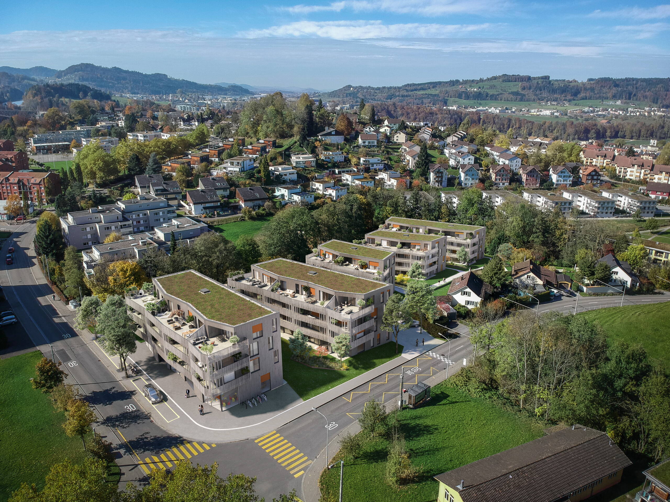 Architekturvisualisierung, Aussenbereich, Aussenvisualisierung, Immobilienvisualisierungen