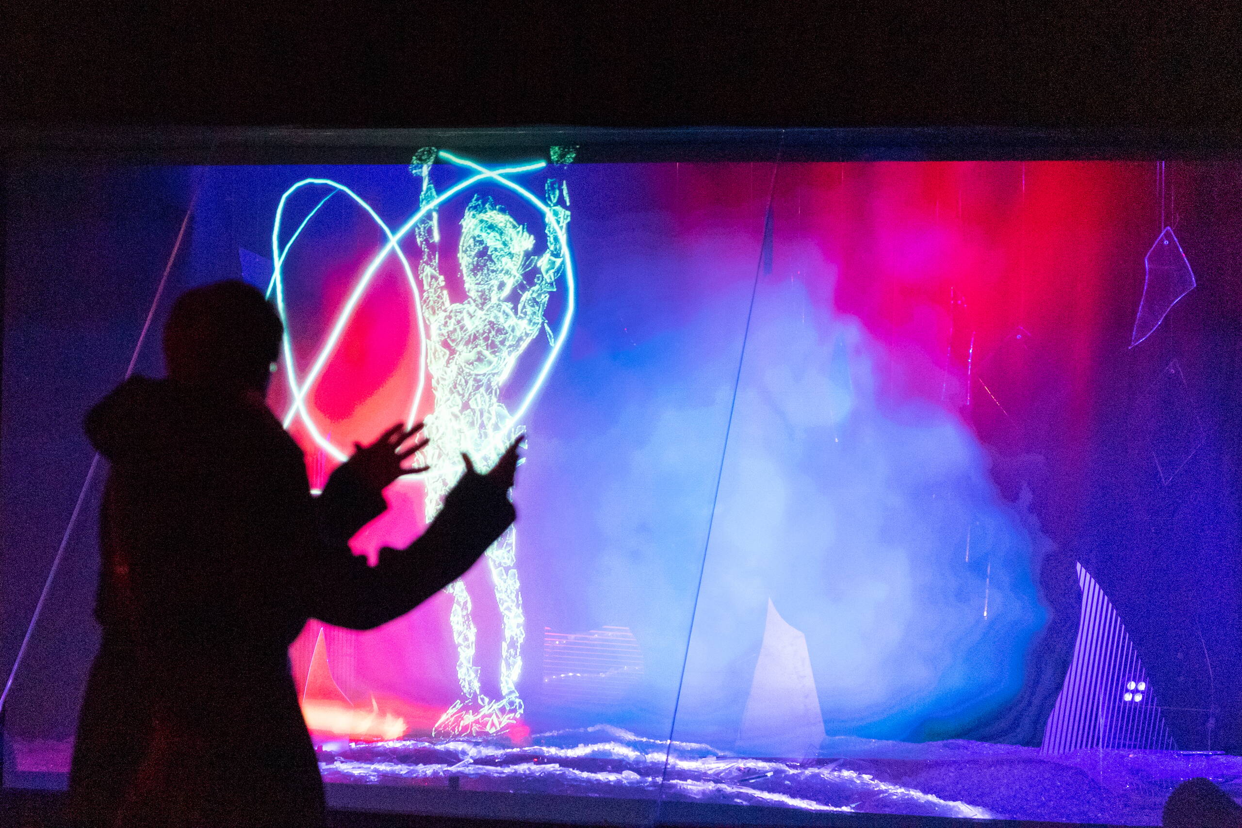 3D Avatar, Glas Trösch, Designers Saturday 2018, Hologram, Glas-Hologramm, Interagieren, Kunstprojekte, 3D Animation