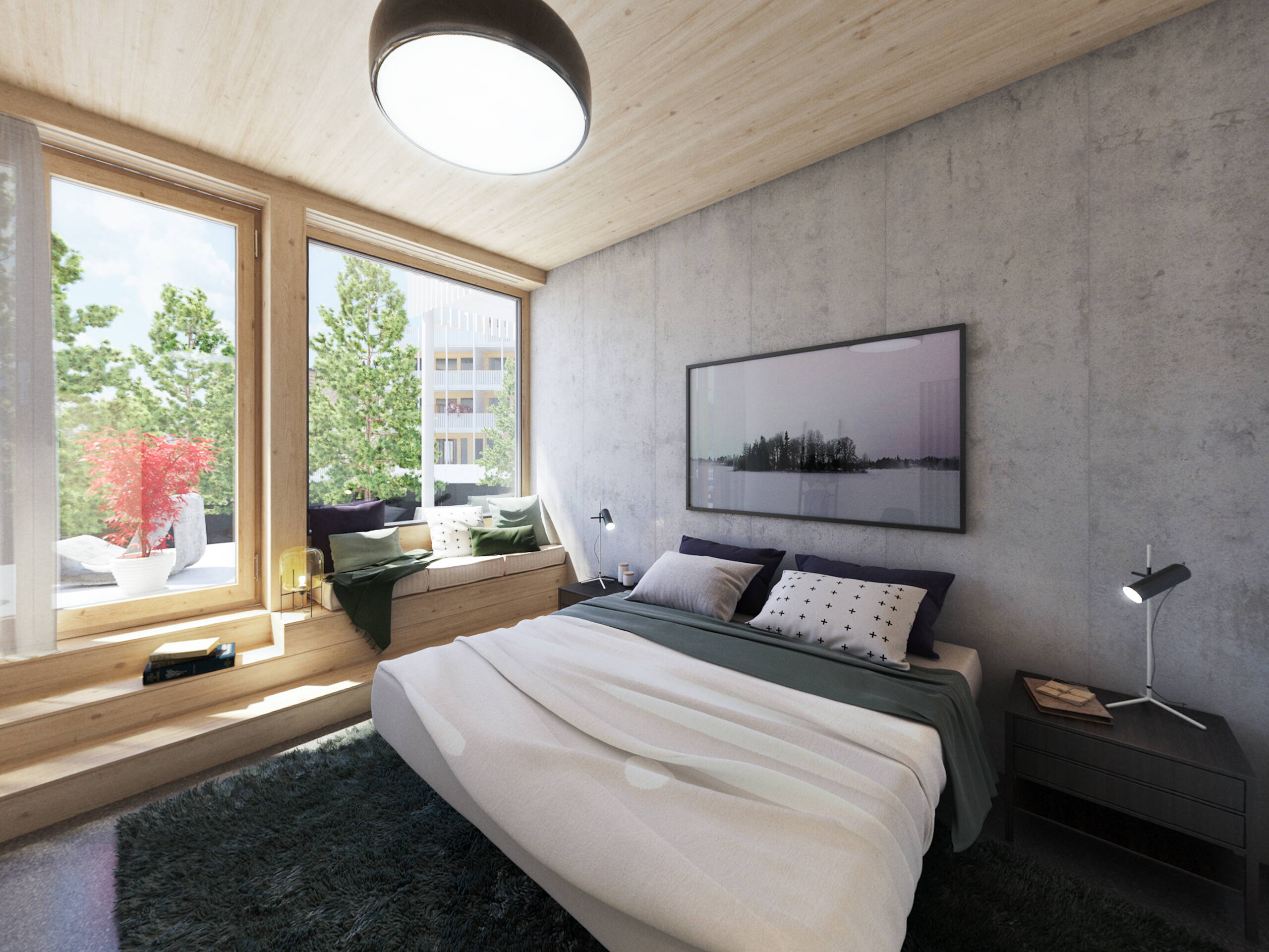 Raumbilder, Innenvisualisierungen, 3D Rendering, Vermarktung, Beratung, Räume, Szenerien, Visualisierungen, Weggishof, Virtuelle Innenarchitektur, Einrichtung, Architekturvisualisierungen, Schlafzimmer