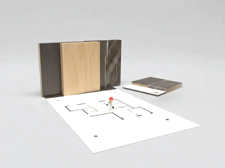 RealVision Tisch – Echtzeit-Raumvisualisierung mit physischen Mustern und digitaler Perspektive
