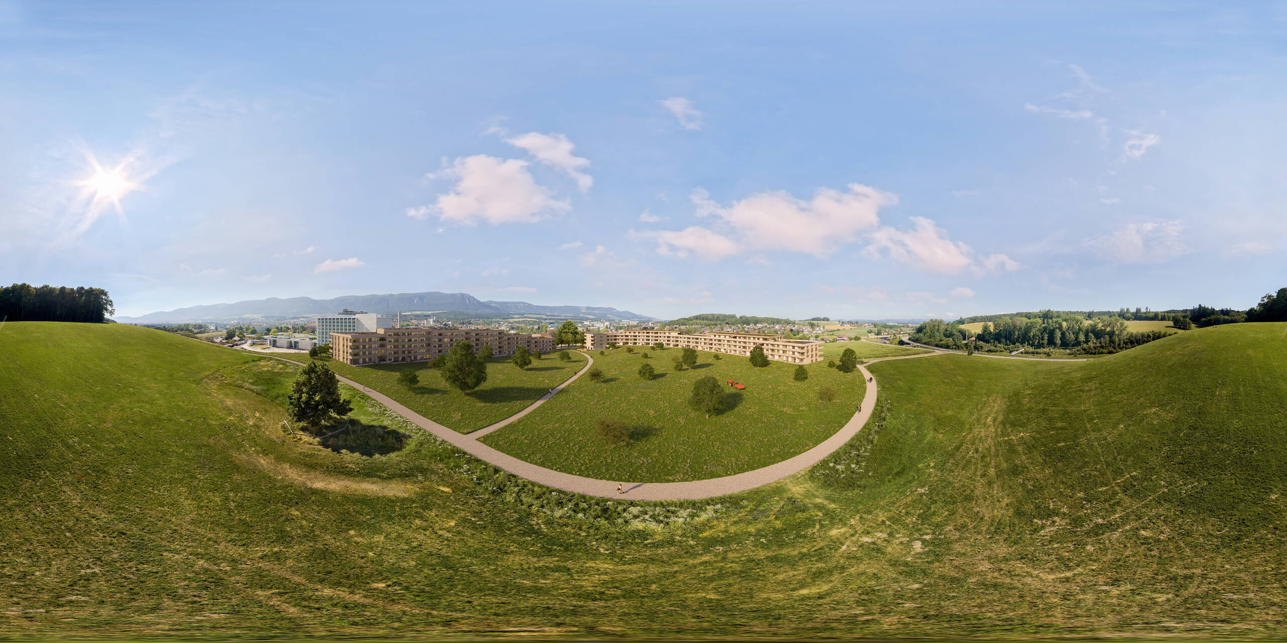Schoengruen übersicht 360° Panorama, Aussenvisualisierung, Architekturvisualisierungen, virtueller Rundgang, Panoramatour
