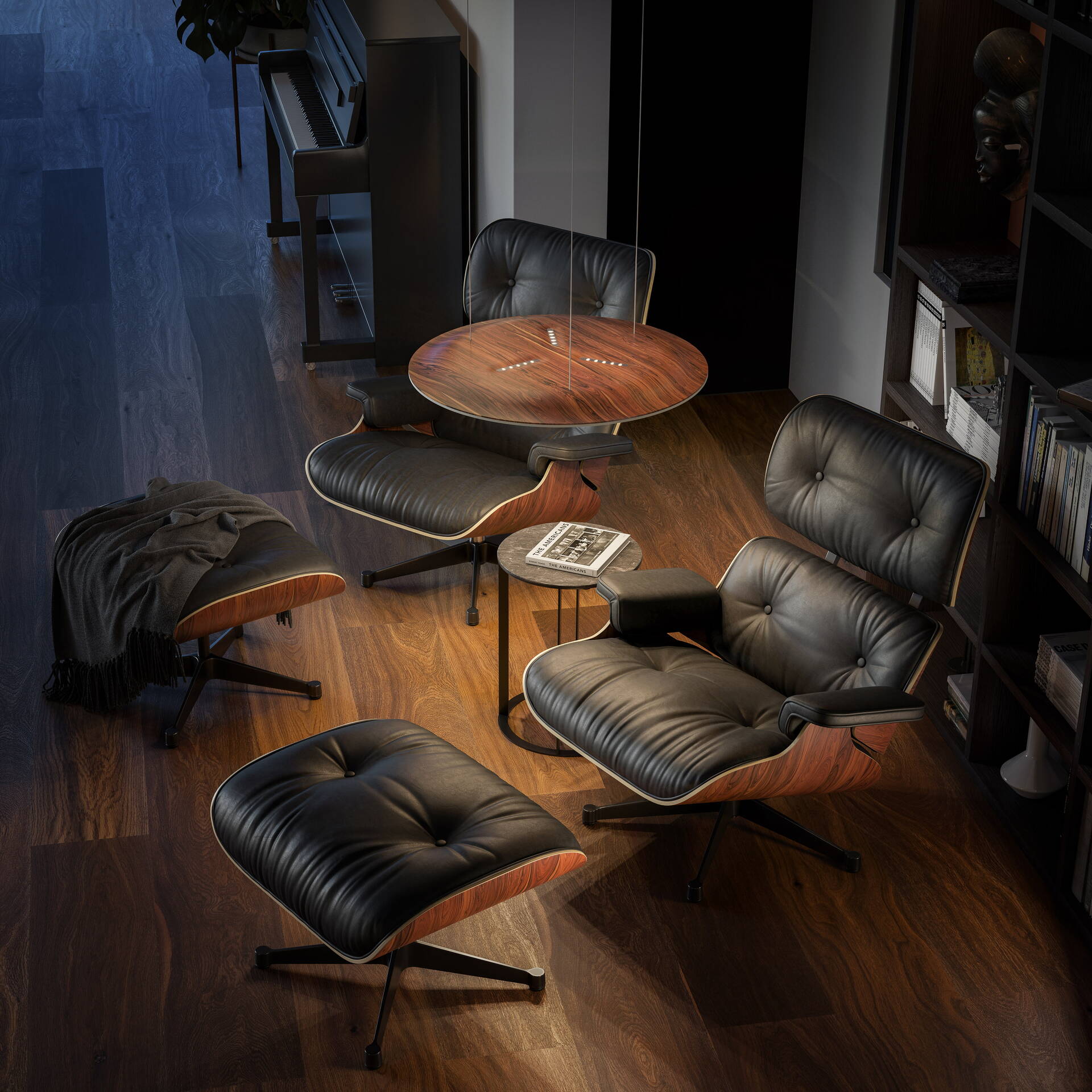 Produktvisualisierungen, Leuchte, nimbus, Lighting Pad Lounge, 3D Rendering, virtueller Showroom, Innenvisualisierung
