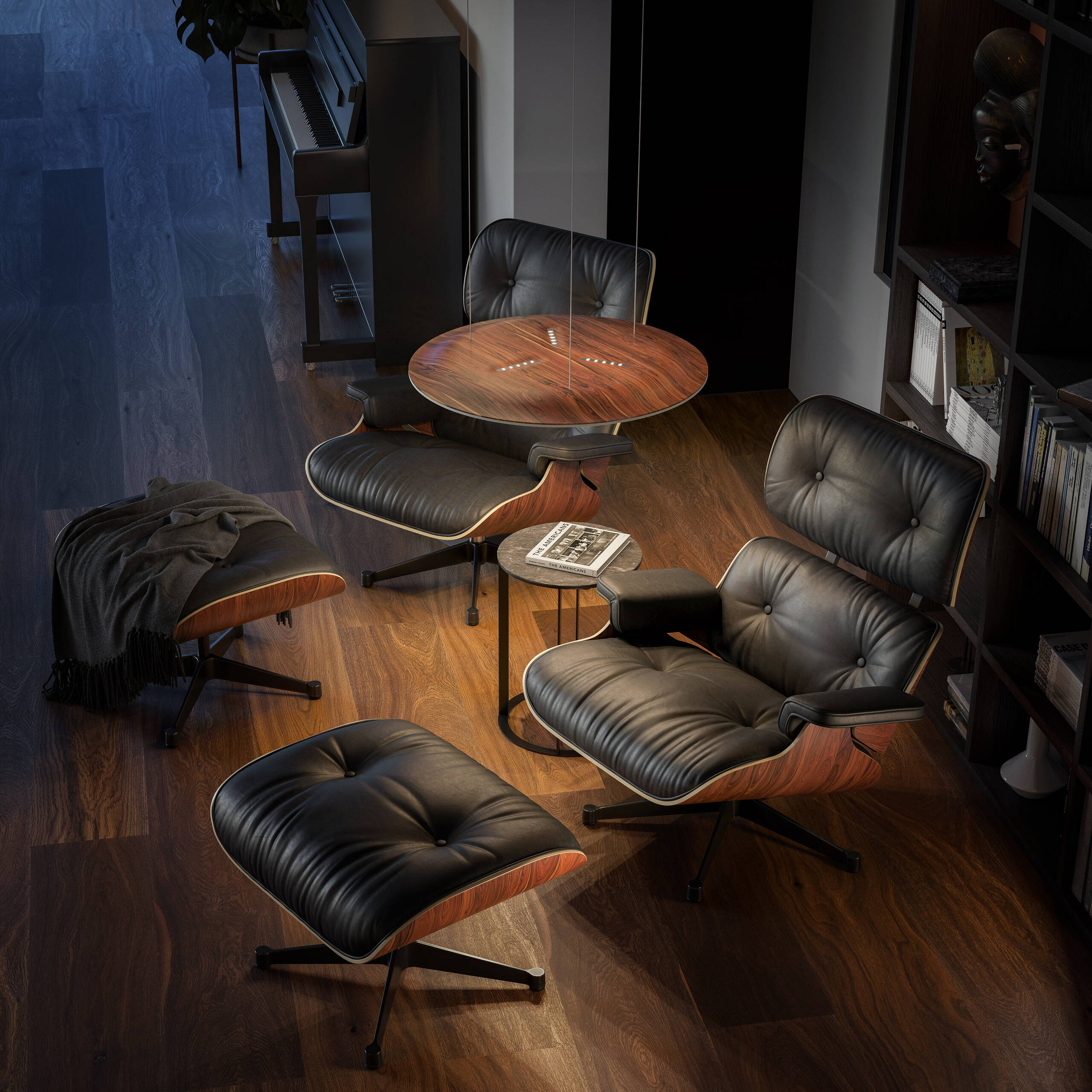 Produktvisualisierungen, Leuchte, nimbus, Lighting Pad Lounge, 3D Rendering, virtueller Showroom, Innenvisualisierung