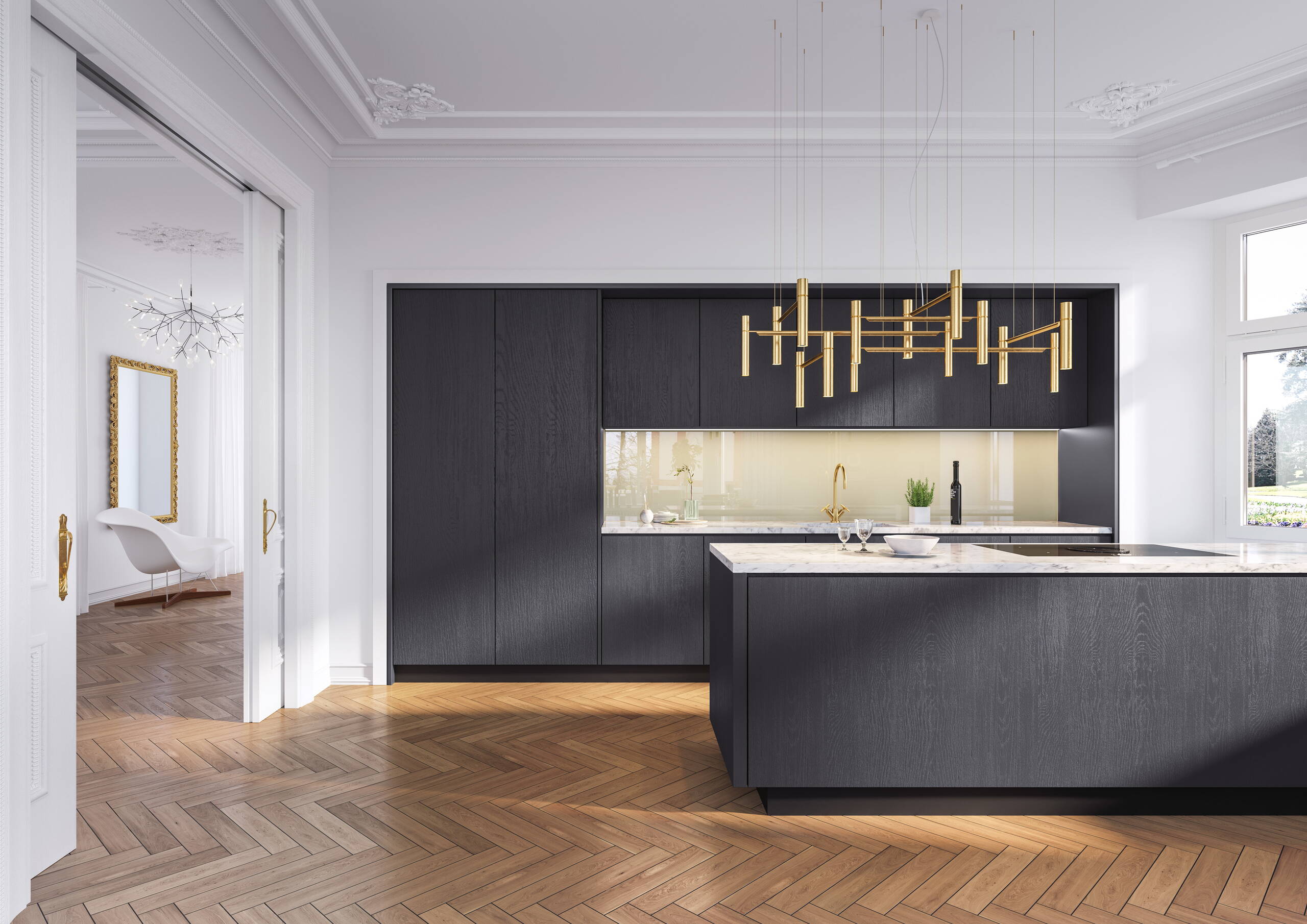 Innenraumvisualisierung  Swissculinaria, Glas Trösch, Küche, Produktvisualisierungen, 3D Rendering, Raumbilder, virtueller Showroom, virtuelle Ausstellung