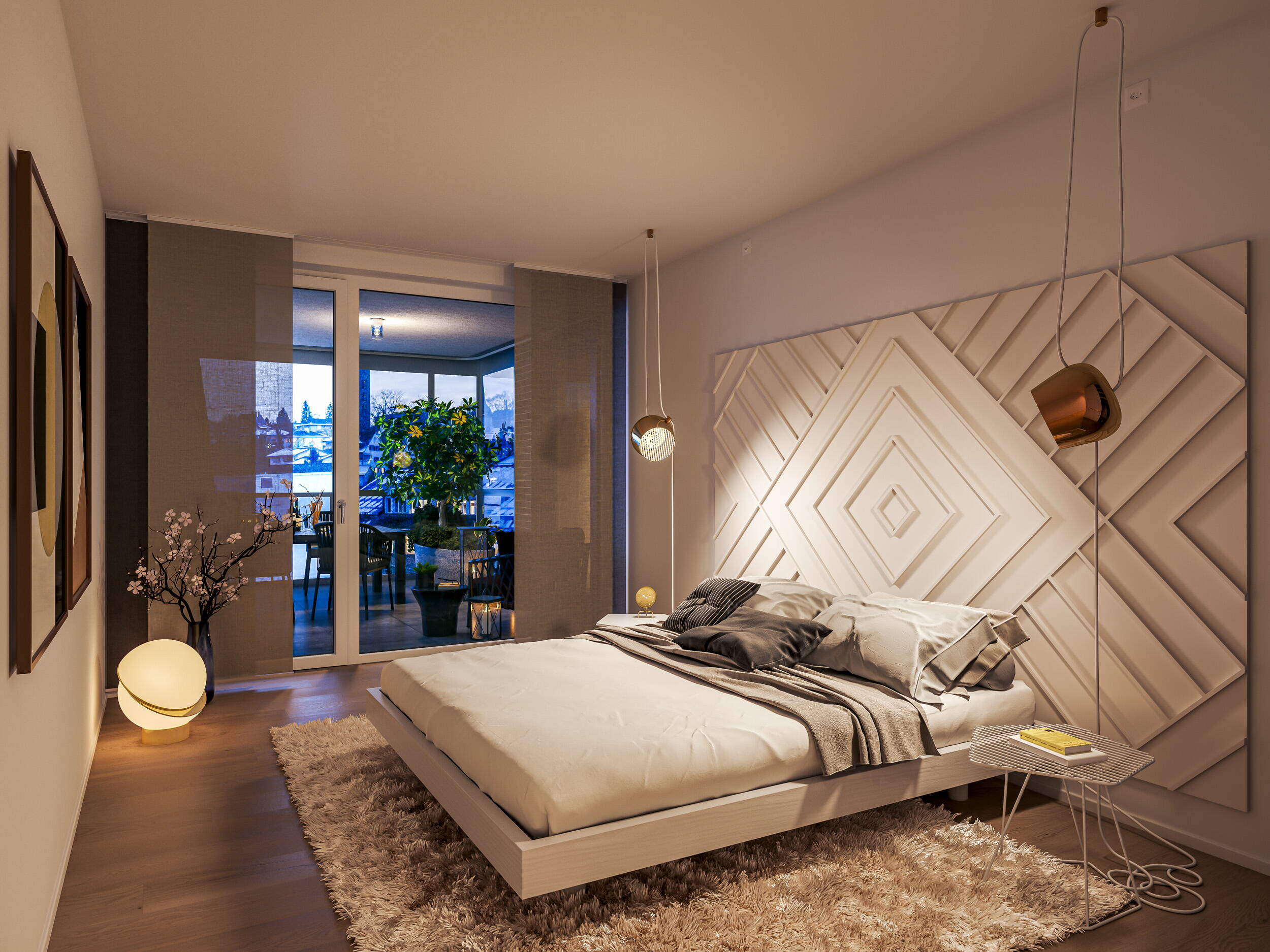 Projekte, Franz Mythenquai, MotionPanos, 360° Panoramen, Immobilienvisualisierungen, Architekturvisualisierungen, Wohnen, virtueller Rundgang, Visualisierung Innen, Raumbilder, Drohnenaufnahmen, Virtuelle Innenarchitektur, Schlafzimmer