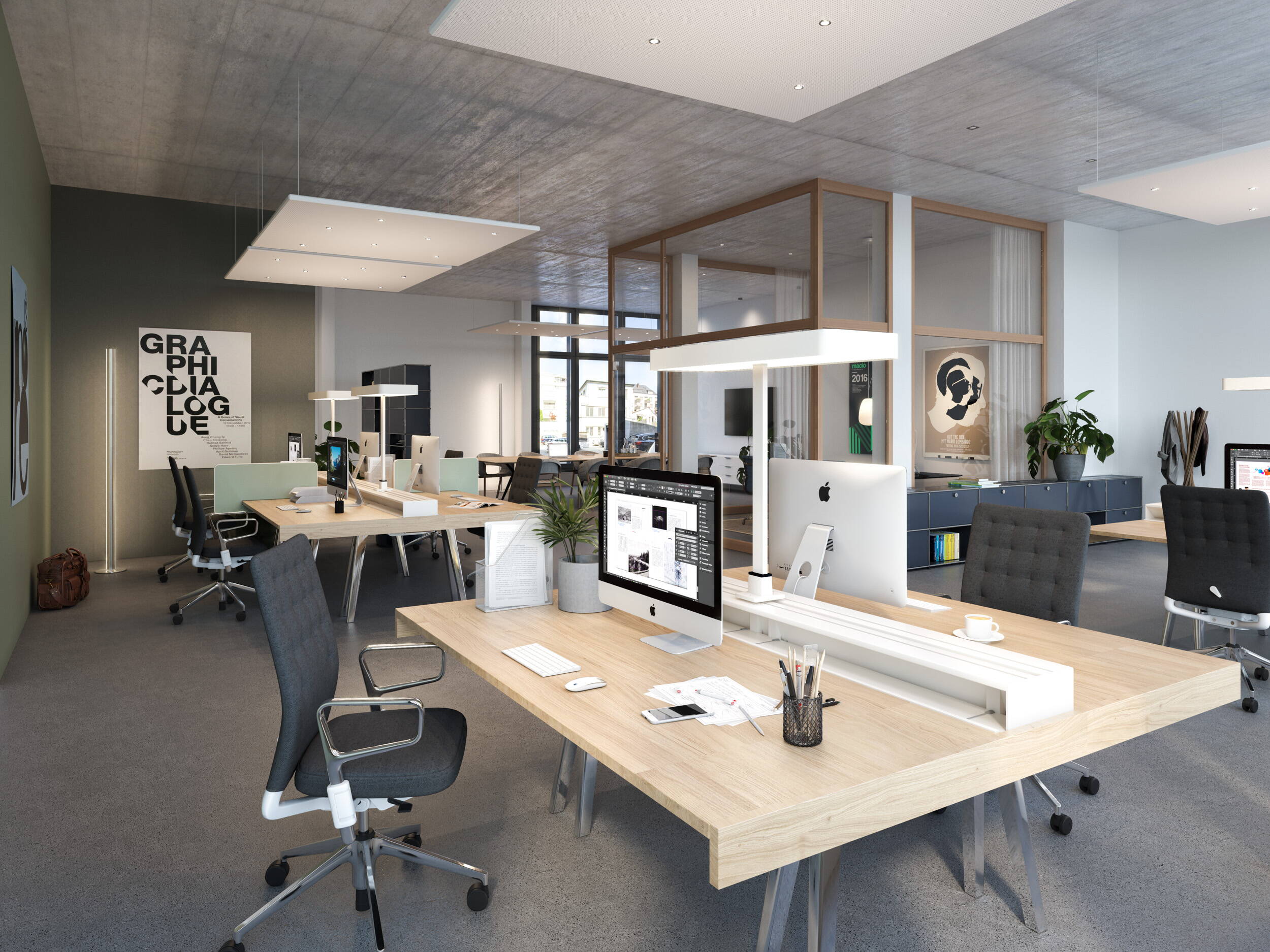 Innenvisualisierung, Gewerbe, Büro, Architekturvisualisierungen, Immobilienvisualisierungen