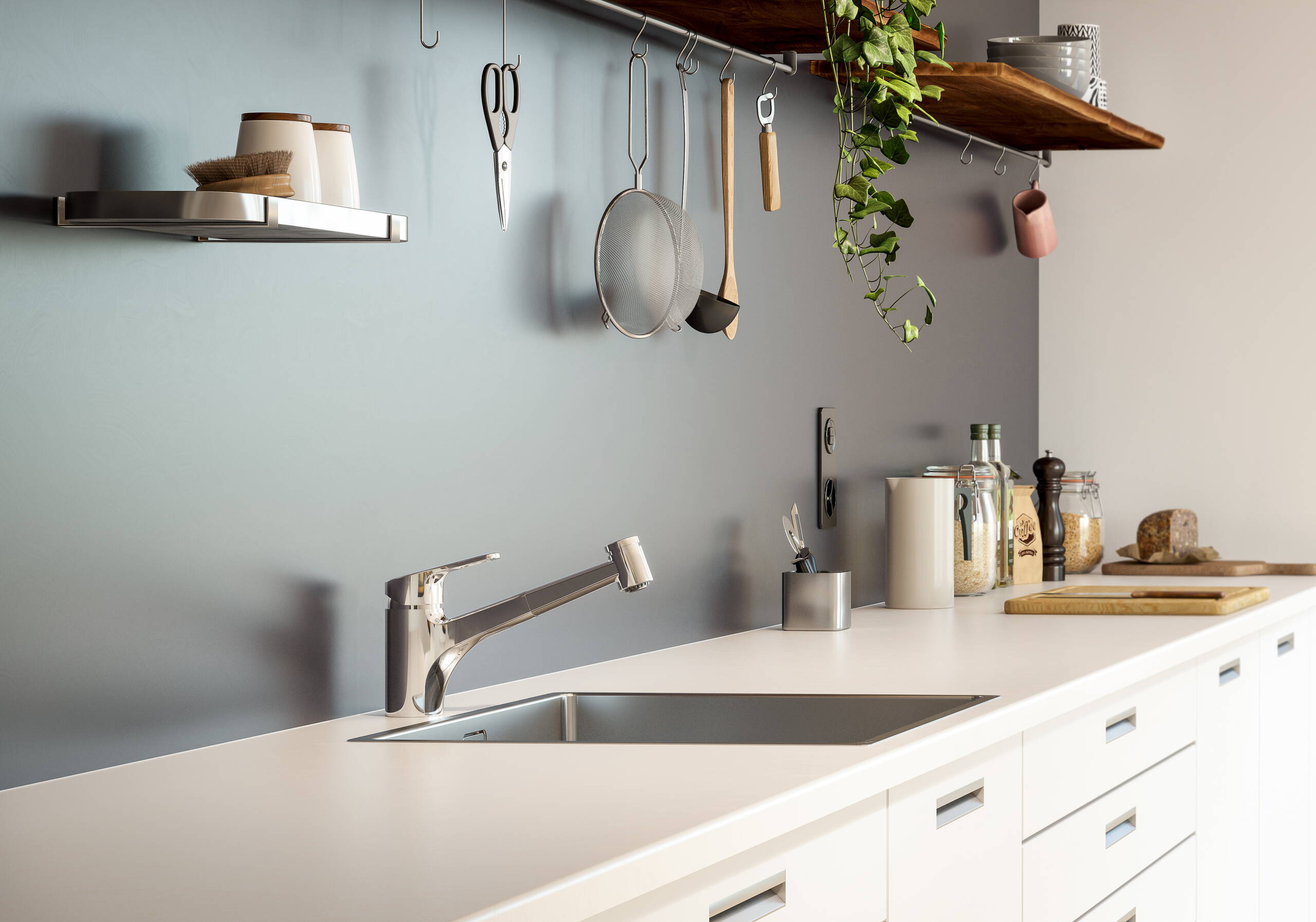 Similor Gesamtkatalog Küche mit Rückwand, Produktvisualisierungen, 3D Rendering